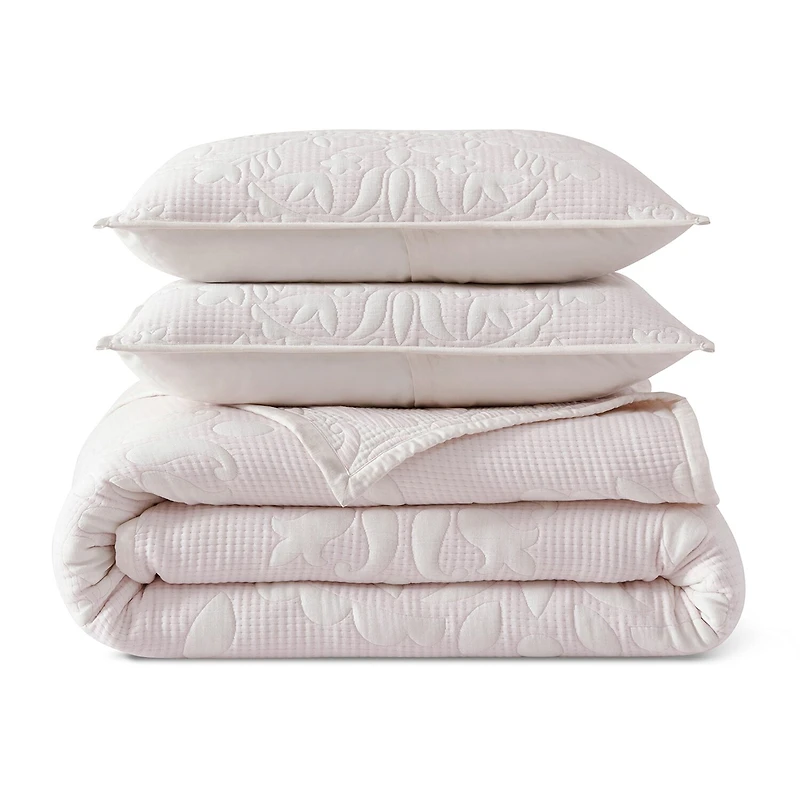 Peri Home Medallion Floral 3-pc. Easy Care Quilt Set