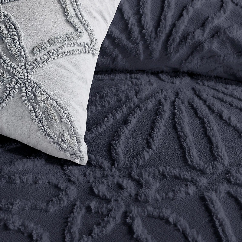 Peri Home Chenille Medallion 3-pc. Easy Care Duvet Cover Set