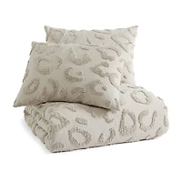 Peri Home Chenille Leopard Easy Care Duvet Cover Set