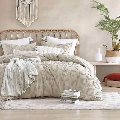 Peri Home Chenille Leopard Easy Care Duvet Cover Set