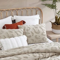 Peri Home Chenille Leopard Easy Care Duvet Cover Set
