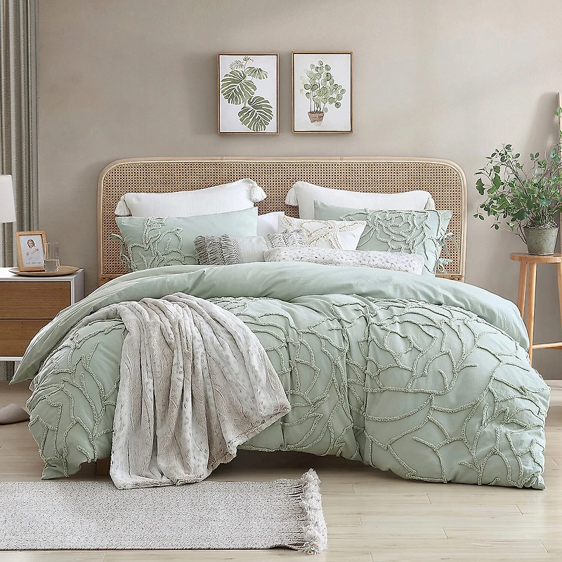 Peri Home Chenille Rose 3-pc. Easy Care Duvet Cover Set