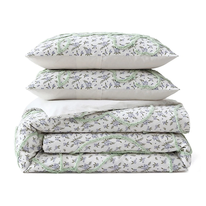 Peri Home Blueberry Chenille 3-pc. Easy Care Duvet Cover Set