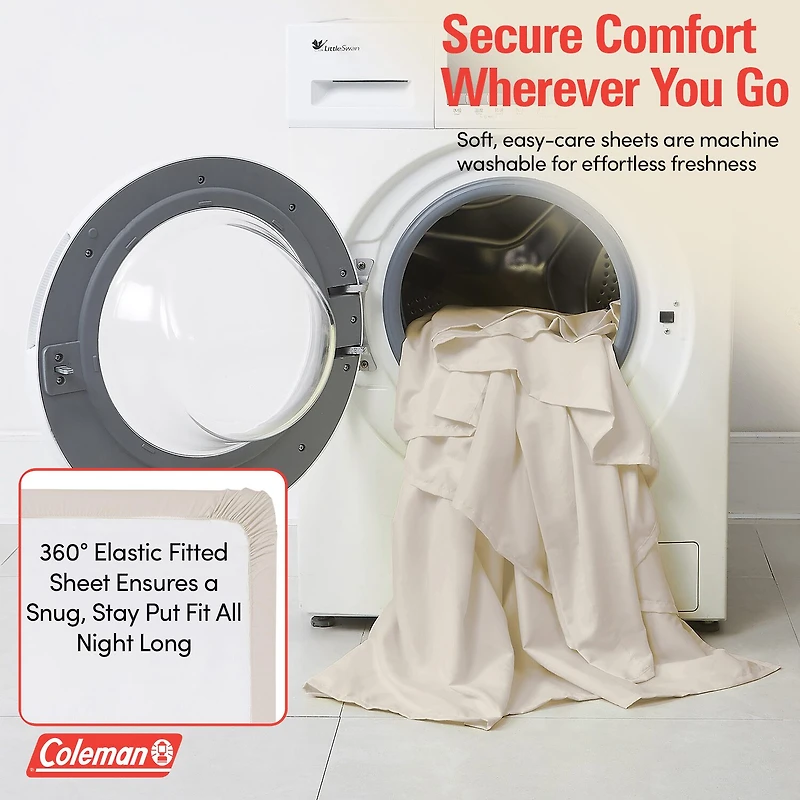 Coleman Microfiber Solid Wrinkle Resistant Sheet Set