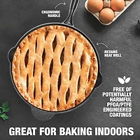 Granitestone Heavy Duty Cast Iron 10.25" Round Skillet