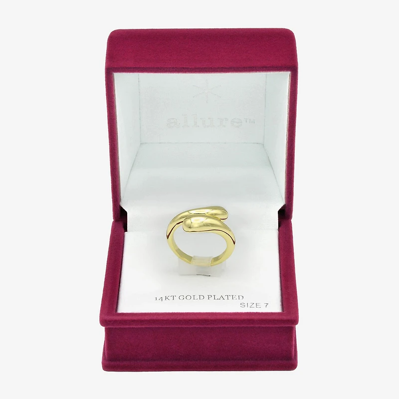 Sparkle Allure Womens 12.5mm 14K Gold Over Brass Bypass Band