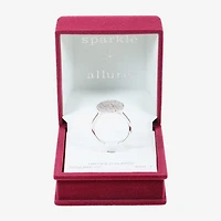 Sparkle Allure Womens Cubic Zirconia Pure Silver Over Brass Round Cocktail Ring