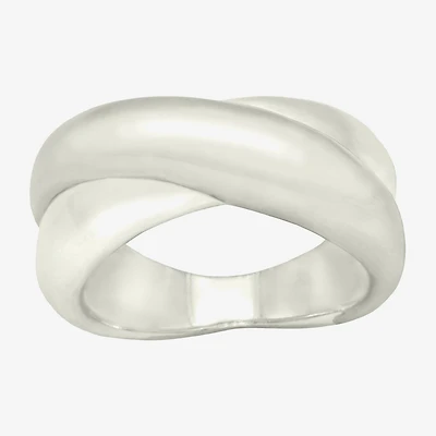 Sparkle Allure Womens 4.5MM Pure Silver Over Brass Band