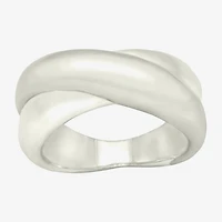 Sparkle Allure Womens 4.5MM Pure Silver Over Brass Band