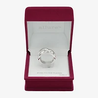 Sparkle Allure Womens 4.5MM Pure Silver Over Brass Band
