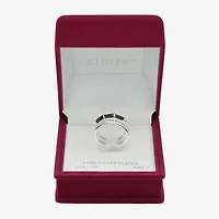 Sparkle Allure Womens 8MM Crystal Pure Silver Over Brass Band