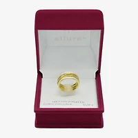 Sparkle Allure Womens 10MM Cubic Zirconia 14K Gold Over Brass Crossover Band