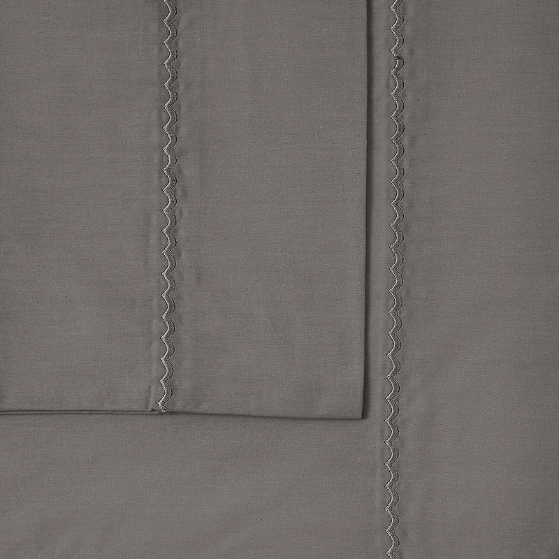 Oceanfront Resort Wavy Hem Solid Percale Sheet Set