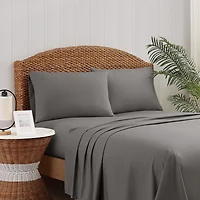 Oceanfront Resort Wavy Hem Solid Percale Sheet Set