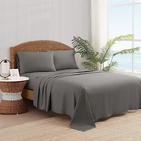 Oceanfront Resort Wavy Hem Solid Percale Sheet Set