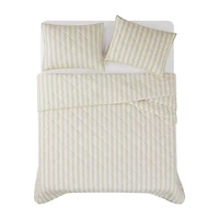 Brooklyn Loom Levi Stripe Easy Care Quilt Set