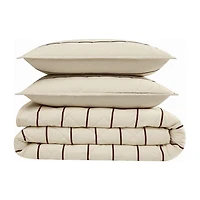 Brooklyn Loom Hayward Stripe Easy Care Quilt Set