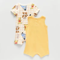 Baby Boys Winnie The Pooh Short Sleeve 2-pc. Romper