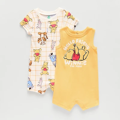 Baby Boys Winnie The Pooh Short Sleeve 2-pc. Romper