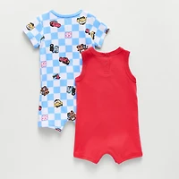 Baby Boys Cars Short Sleeve 2-pc. Romper