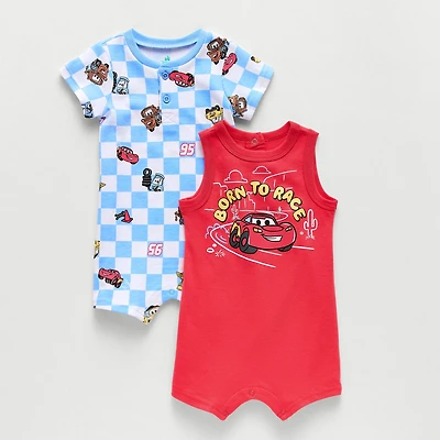 Baby Boys Cars Short Sleeve 2-pc. Romper
