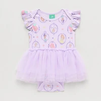 Baby Girls Short Sleeve Ariel Belle Cinderella Tutu Dress