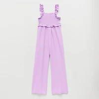 Thereabouts Little & Big Kid Girls Square Neck Sleeveless Jumpsuit