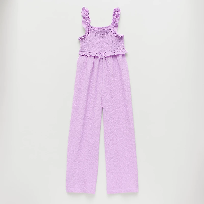 Thereabouts Little & Big Kid Girls Square Neck Sleeveless Jumpsuit