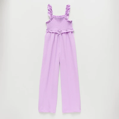 Thereabouts Little & Big Kid Girls Square Neck Sleeveless Jumpsuit