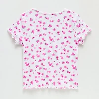 Thereabouts Little & Big Kid Girls Round Neck Short Sleeve T-Shirt