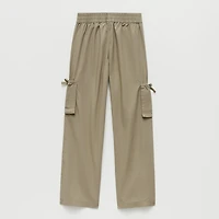 Thereabouts Little & Big Kid Girls Mid Rise Wide Leg Cargo Pant