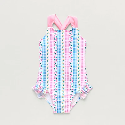 Okie Dokie Toddler & Little Girls Striped Sleeveless One Piece Swimsuit