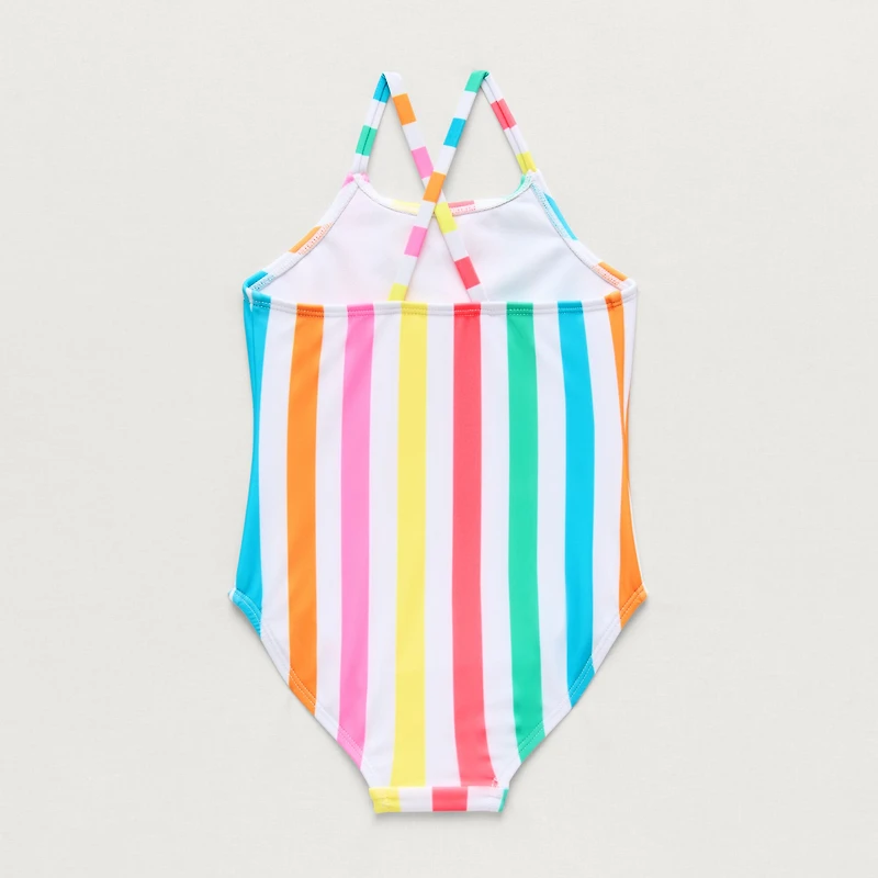 Okie Dokie Toddler & Little Girls Striped Sleeveless One Piece Swimsuit
