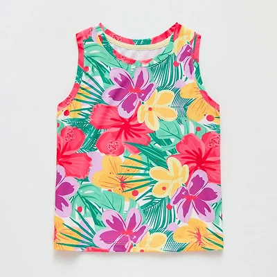 Xersion Little & Big Kid Girls Crew Neck Sleeveless Active Tank Top