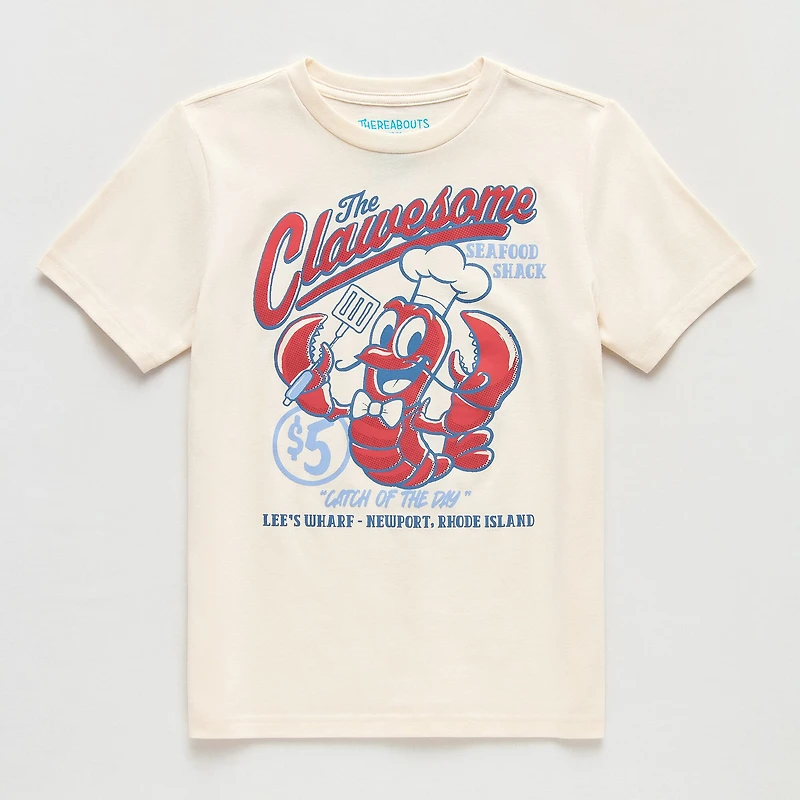 Thereabouts Little & Big Kid Boys Crew Neck Short Sleeve Regular Fit Graphic T-Shirt