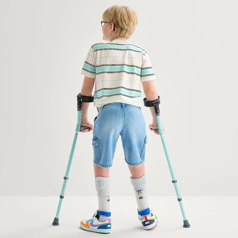 Thereabouts Cargo Little & Big Kid Boys Adaptive Easy-on + Easy-off Denim Short