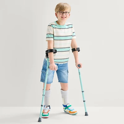 Thereabouts Cargo Little & Big Kid Boys Adaptive Easy-on + Easy-off Denim Short