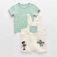 Baby Boys 2-pc. Buzz Lightyear Toy Story Woody Shortall Set