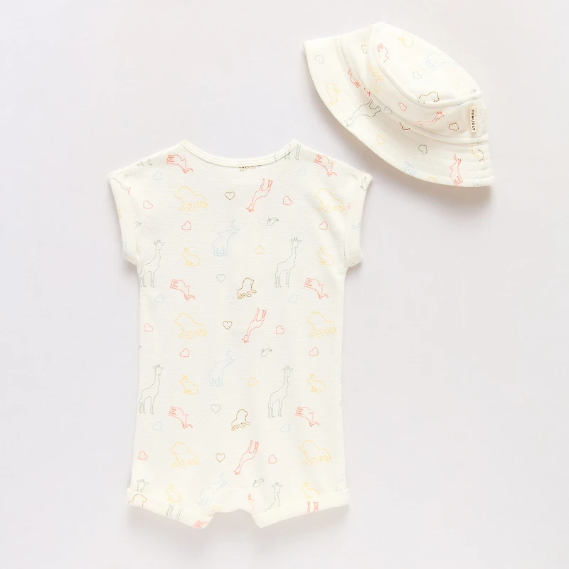 Proudly™ Baby Unisex Short Sleeve 2-pc. Romper