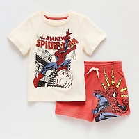 Toddler Boys Marvel Spiderman 2-pc. Short Set