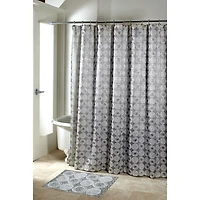 Avanti Galaxy Silver Shower Curtain