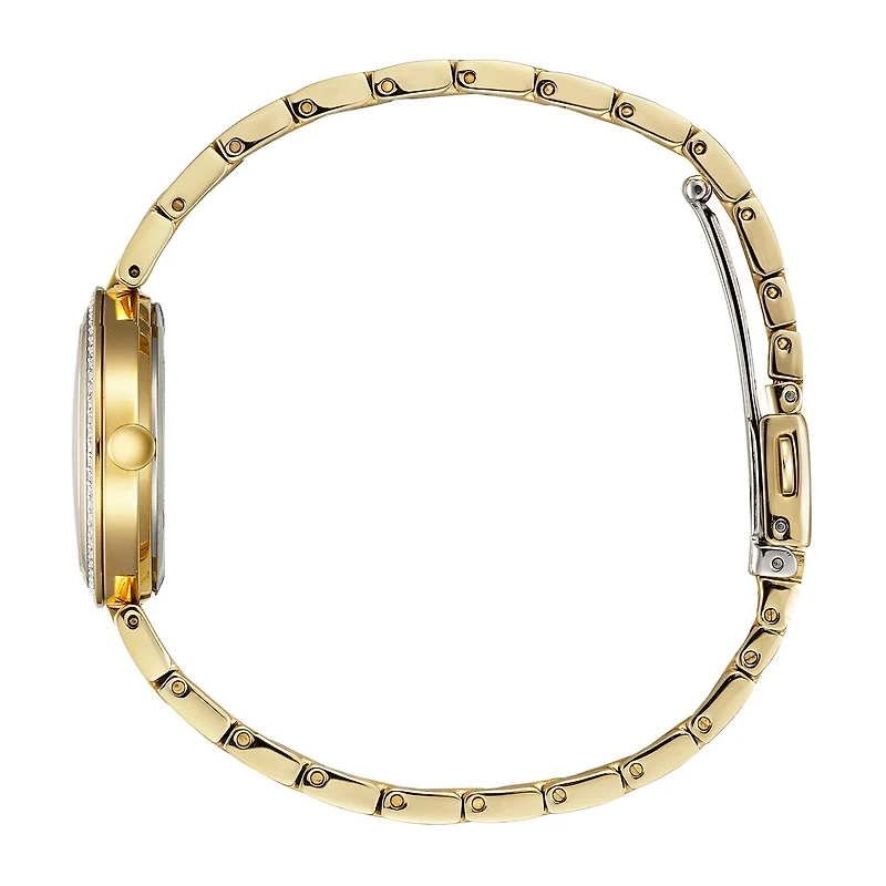 Citizen Silhouette Crystal Womens Crystal Accent Two Tone Stainless Steel Bracelet Watch Em0844-58d
