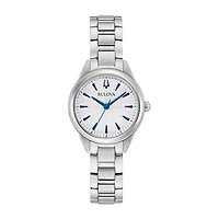 Bulova Sutton Womens Silver Tone Stainless Steel Bracelet Watch 96l285