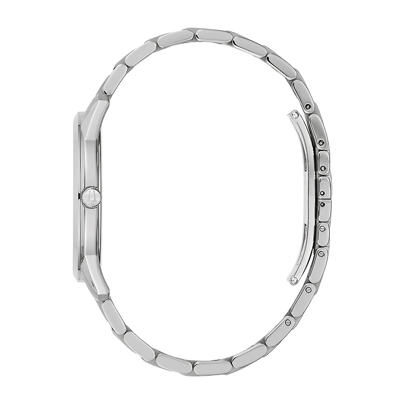 Bulova Sutton Mens Silver Tone Stainless Steel Bracelet Watch 96b338