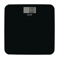 Escali Black Square Glass Digital Display Bathroom Scale
