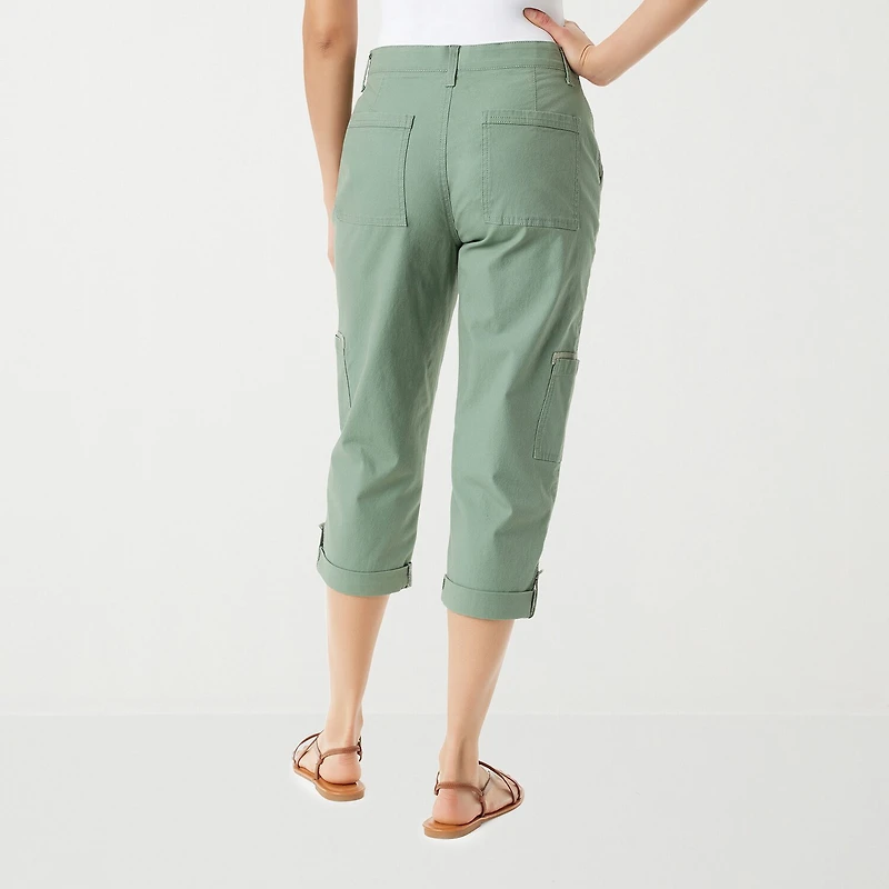 Gloria Vanderbilt® Womens Mid Rise Utility Cargo Capris