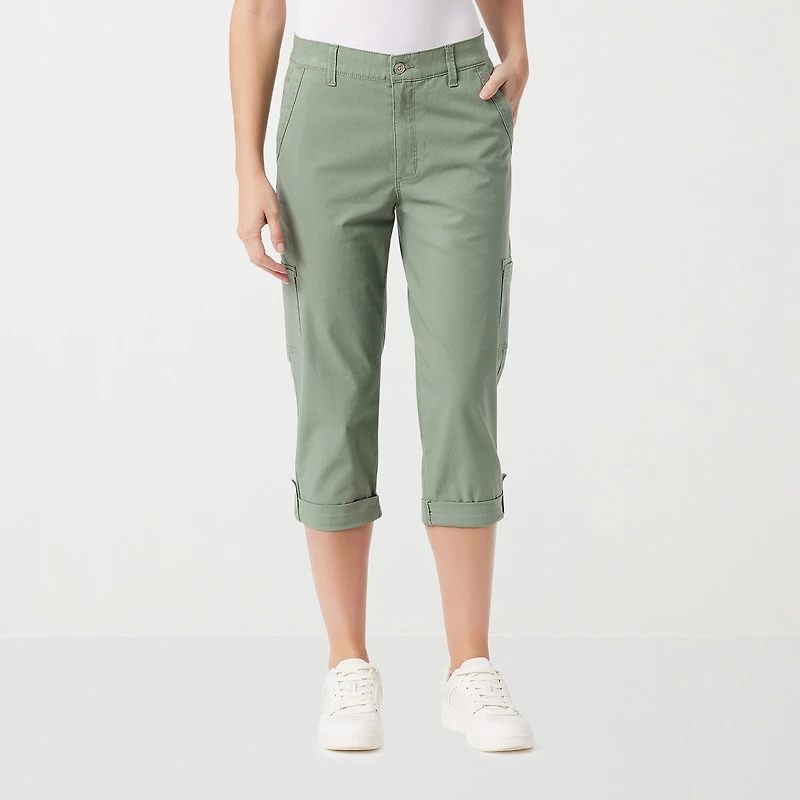 Gloria Vanderbilt® Womens Mid Rise Utility Cargo Capris