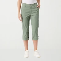 Gloria Vanderbilt® Womens Mid Rise Utility Cargo Capris
