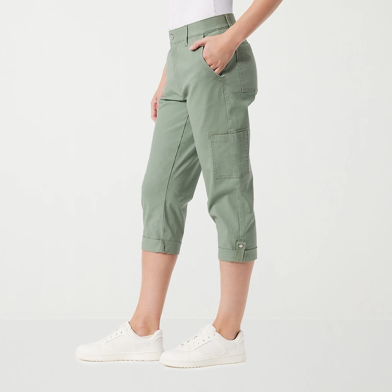 Gloria Vanderbilt® Womens Mid Rise Utility Cargo Capris