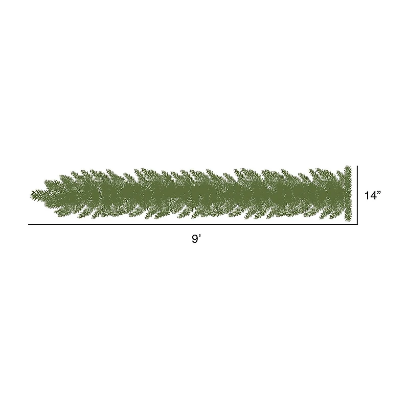 Vickerman 9' Cheyenne Christmas Garland Unlit